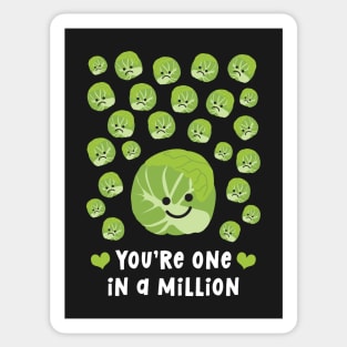 One In A Million Brussels Sprout (White) Sticker